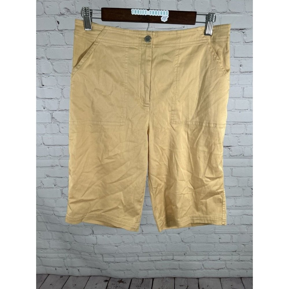 NWT Chicos Golden Yellow Ocean Beach First Mate Shorts Women’s Size S (29x11.5)